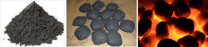 Raw Material and Final Briquettes